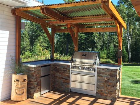 covered outdoor kitchen bar ideas - Kristeen Milne