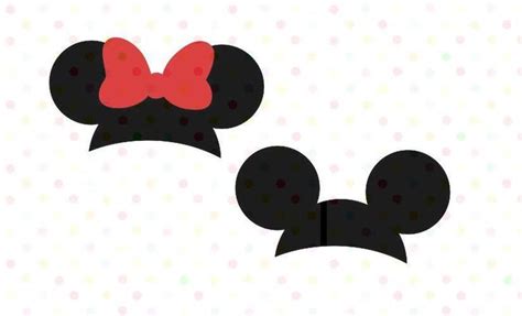 Mickey Mouse and Minnie Mouse Ears SVG, PNG, Instant Download, Cricut ...