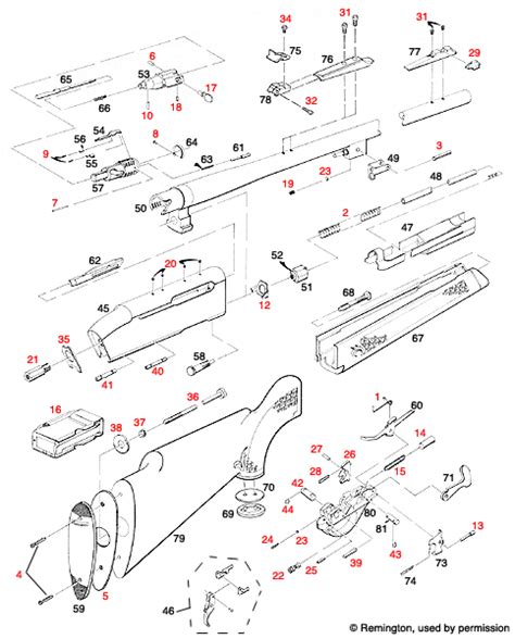 Remington® Model 742 Schematic - Brownells UK