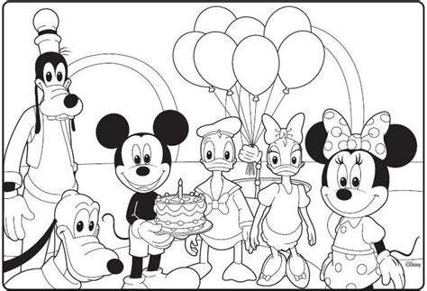 Mickey Mouse Clubhouse Birthday Coloring Page | Birthday coloring pages ...