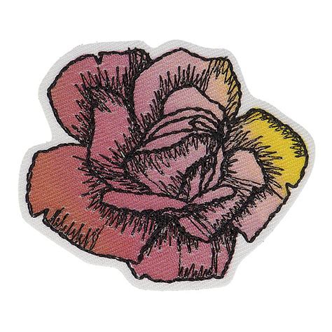 Vintage Flower Iron-On Patch 4cm x 4.5cm | Hobbycraft