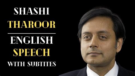 SHASHI THAROOR: Iconic Oxford Union Speech | Learn English |English ...