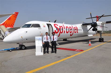 Spicejet Q400 NextGen aircraft at India Aviation 2012 | Flickr