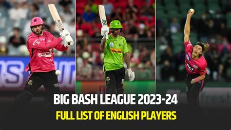 BBL 2023-24: Full List of English Players in Big Bash League - CricsInsider