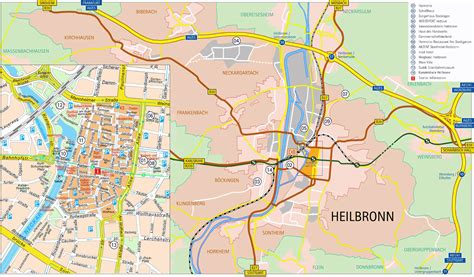 Heilbronn Tourist Map - Heilbronn Germany • mappery