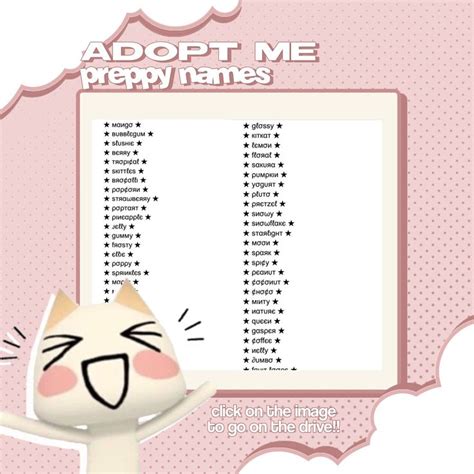 Adopt Me Preppy Names