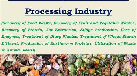 Waste Management in Food Processing Industry. - YouTube