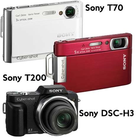 Sony T200, T70 and DSC-H3 Digital Cameras launched in US - TechGadgets