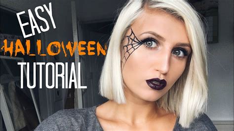 Easy Last Minute HALLOWEEN Makeup Tutorial | SPIDER WEB - YouTube