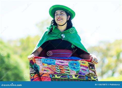 Woman Dancing Peruvian Huayno Dance Stock Image - Image of handkerchief ...