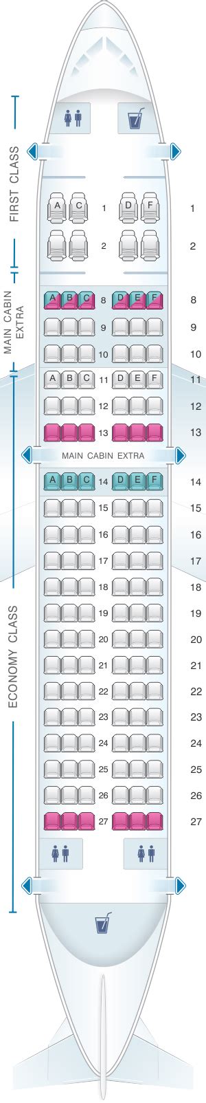 Seat Map American Airlines Airbus A319