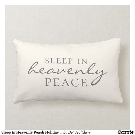 Sleep in Heavenly Peace Holiday Typography Ivory Lumbar Pillow | Zazzle ...