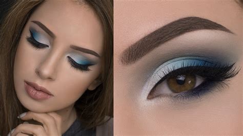 Soft Blue Smokey Eye Makeup Tutorial - YouTube