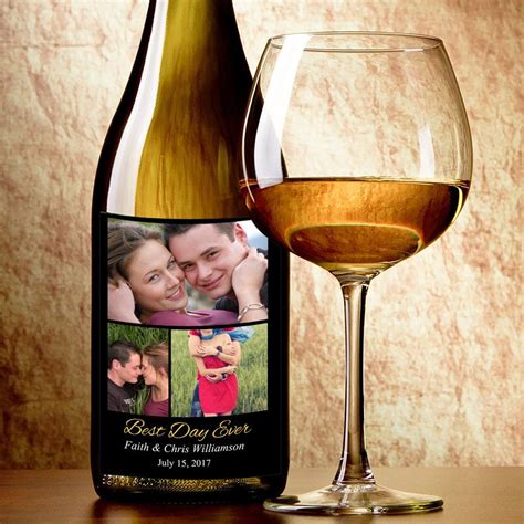 Collage Photo Wine Label - Personalized Wine Label with 3 Photos ...