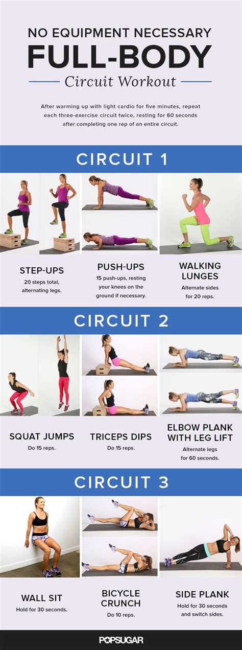 Full Body Circuit Workout to Strengthen Legs, Abs, and Arms | POPSUGAR ...