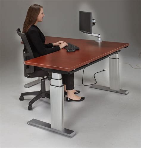 NewHeights™ Corner Height Adjustable Standing Desk | Adjustable height ...