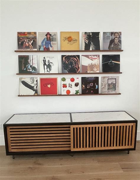 Vinyl Record Collection Display Shelf Wall-mounted Hardwood - Etsy