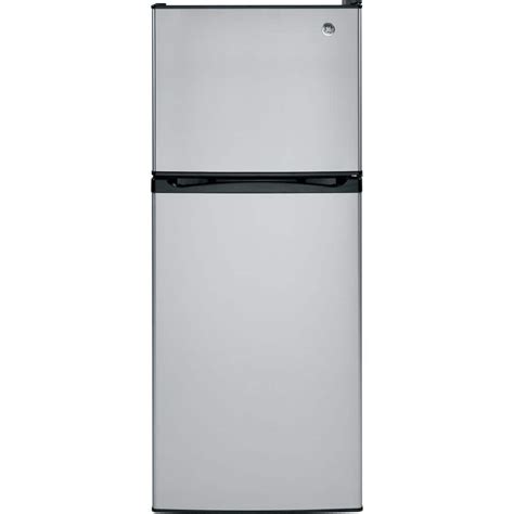 GE 11.6 cu. ft. Top Freezer Refrigerator in Stainless Steel, ENERGY ...