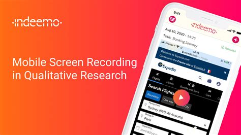 Mobile Screen Recording App: Unmoderated usability testing tool — Indeemo