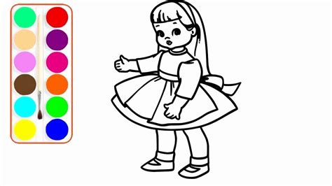 Baby Doll Coloring Page Best Of Baby Doll Drawing and Coloring ...