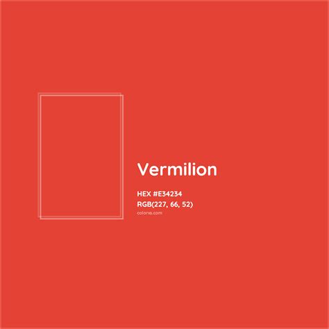 About Vermilion - Color codes, similar colors and paints - colorxs.com