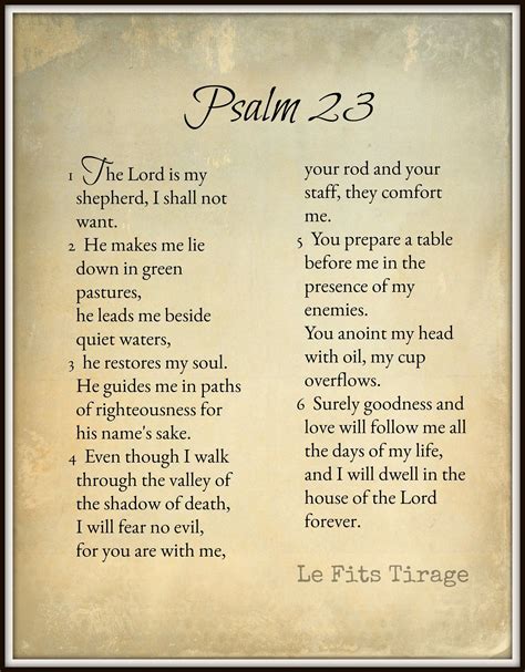 The Lord Is My Shepherd Prayer Printable - Printable Word Searches