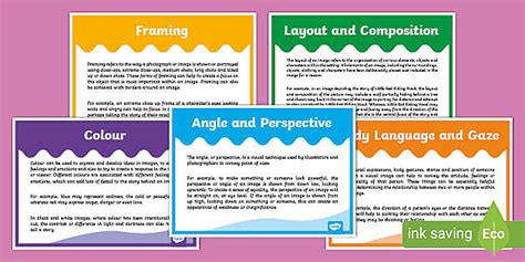 Visual Techniques Display Posters For Visual Literacy