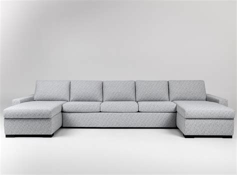 American Leather Rogue Contemporary 5-Seat Sectional Sofa with 2 Chaise ...