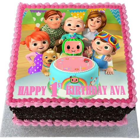 Slumber typist Owl cocomelon theme birthday cake Ripples Attachment Vacant