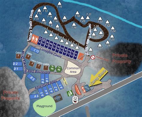 Campground Map | Blue Mountain Campground