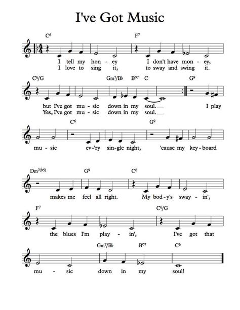 Free Lead Sheet – I’ve Got Music – Michael Kravchuk