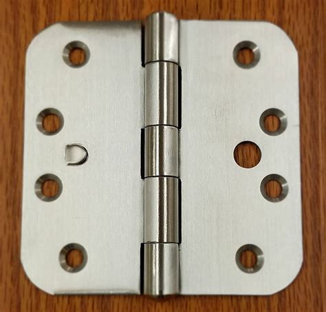 Security Door Hinges - Stainless Steel - 4" x 4" with 5/8" Radius ...