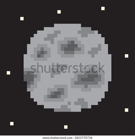 Moon Planet Space Pixel Art Vector Stock Vector (Royalty Free ...