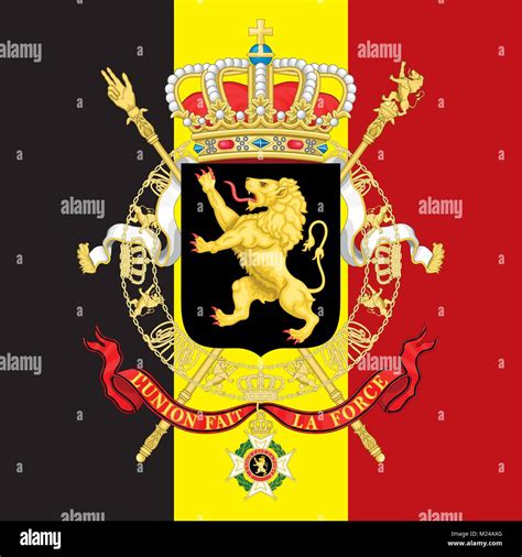 Bélgica el escudo y la bandera, símbolos oficiales de la nación Imagen ...