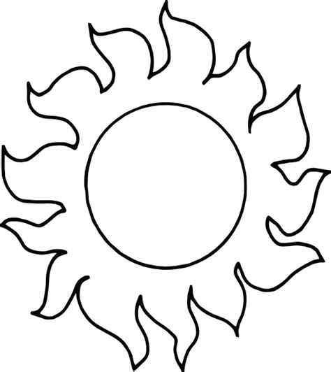 Sun With Rays Outline Clip Art at Clker.com - vector clip art online ...