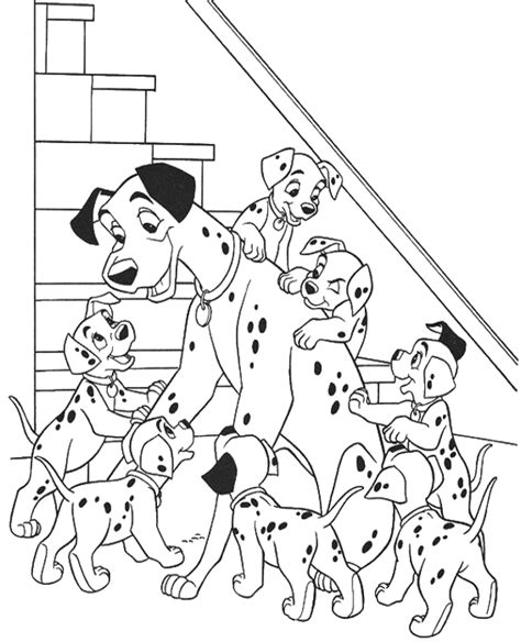 101 dalmatians printable coloring picture for kids