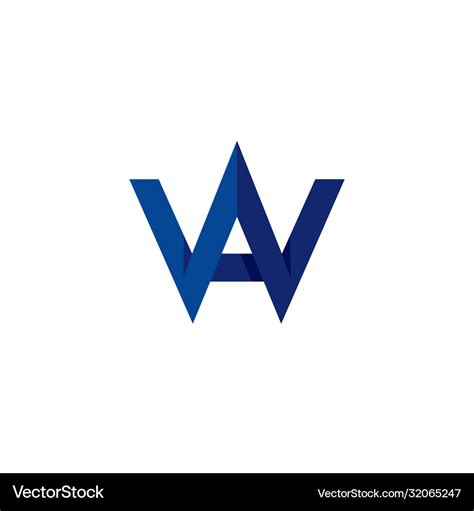 Wa logo simple Royalty Free Vector Image - VectorStock