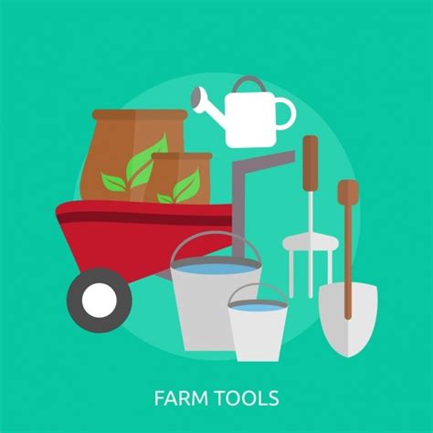 Indian Agriculture Tools Clipart Icons