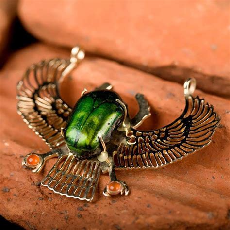 Genuine Egyptian Scarab Talisman Gold