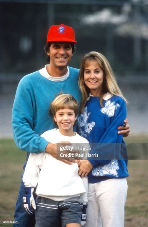 Mark Spitz with his wife Suzi and son Matthew attend a softball... News ...