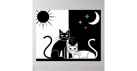 Black Cat, White Cat Poster | Zazzle