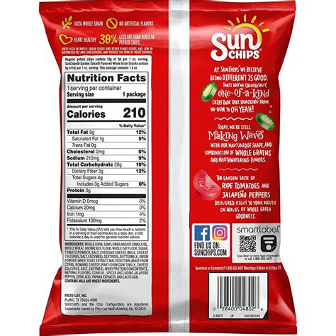 SunChips Garden Salsa Flavored Multigrain Snacks,184.2g - DealzDXB