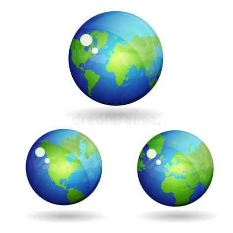 3d World Globe Map Vector Icon Stock Vector - Illustration of europe ...