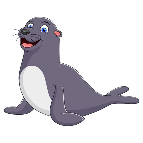 Premium Vector | A seal cartoon isolated