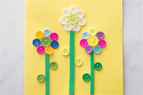 Flower Button Art - The Best Ideas for Kids