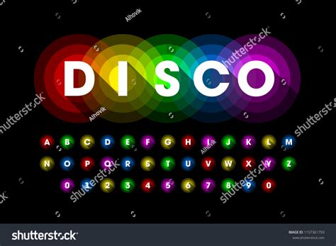 Colorful Disco Style Font Design Alphabet Stock Vector (Royalty Free ...