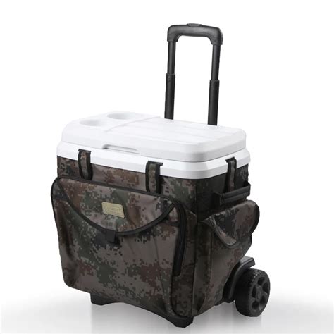 18l Fishing Ice Cooler Box Portable Wheeled Hard Cooler With Ce ...