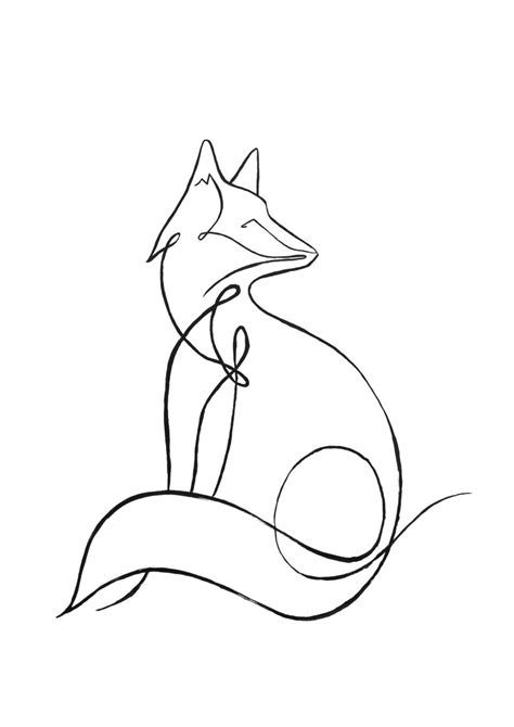 Fox Tattoo Line Drawings – Warehouse of Ideas