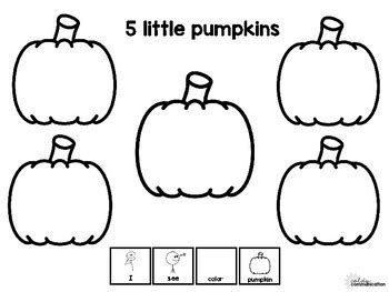 5 Little Pumpkin Coloring