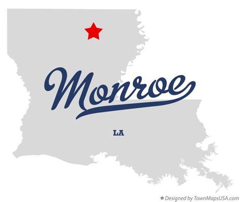 Map of Monroe, LA, Louisiana